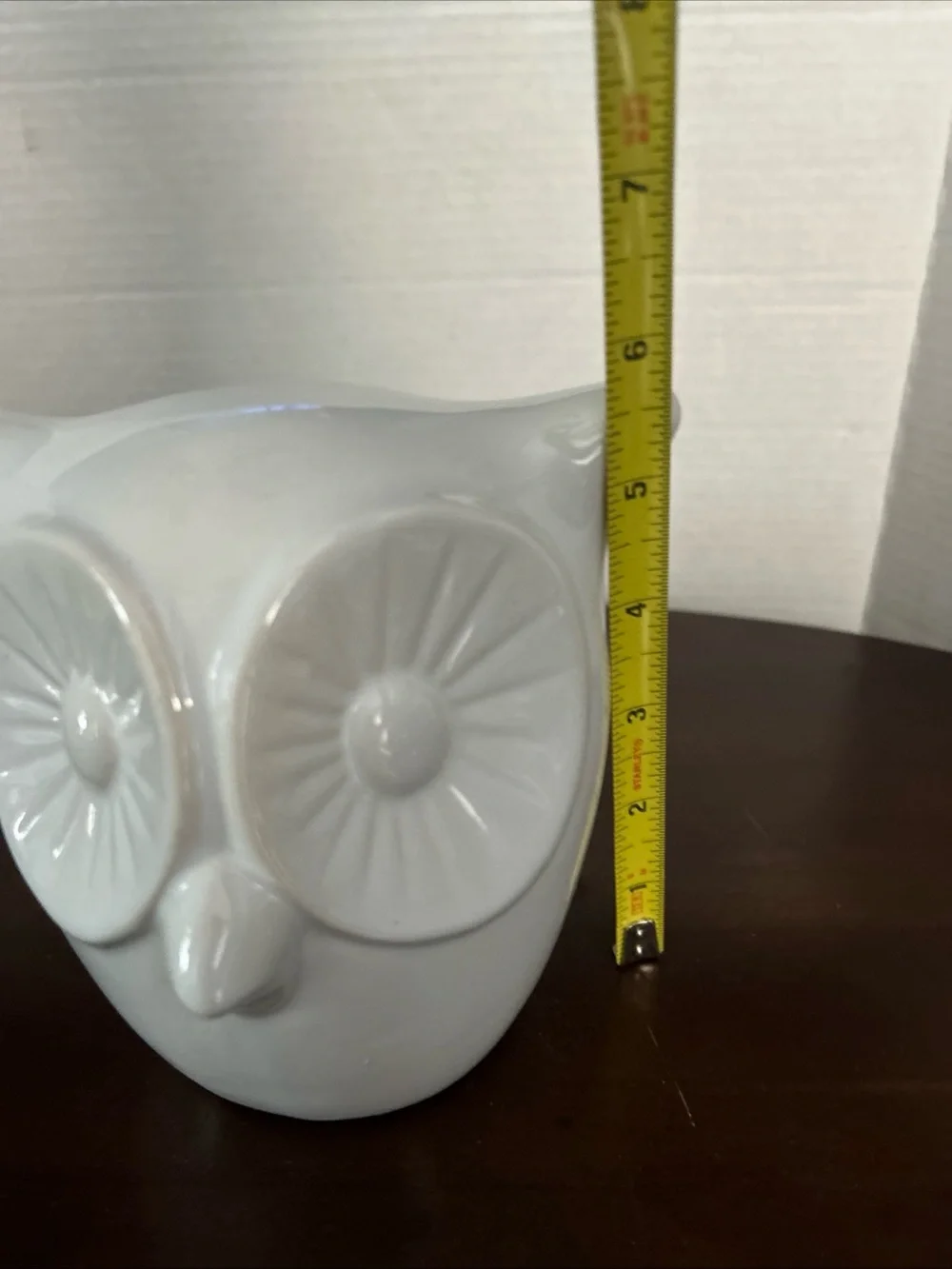 Pier 1 Glossy White Ceramic Owl Accent